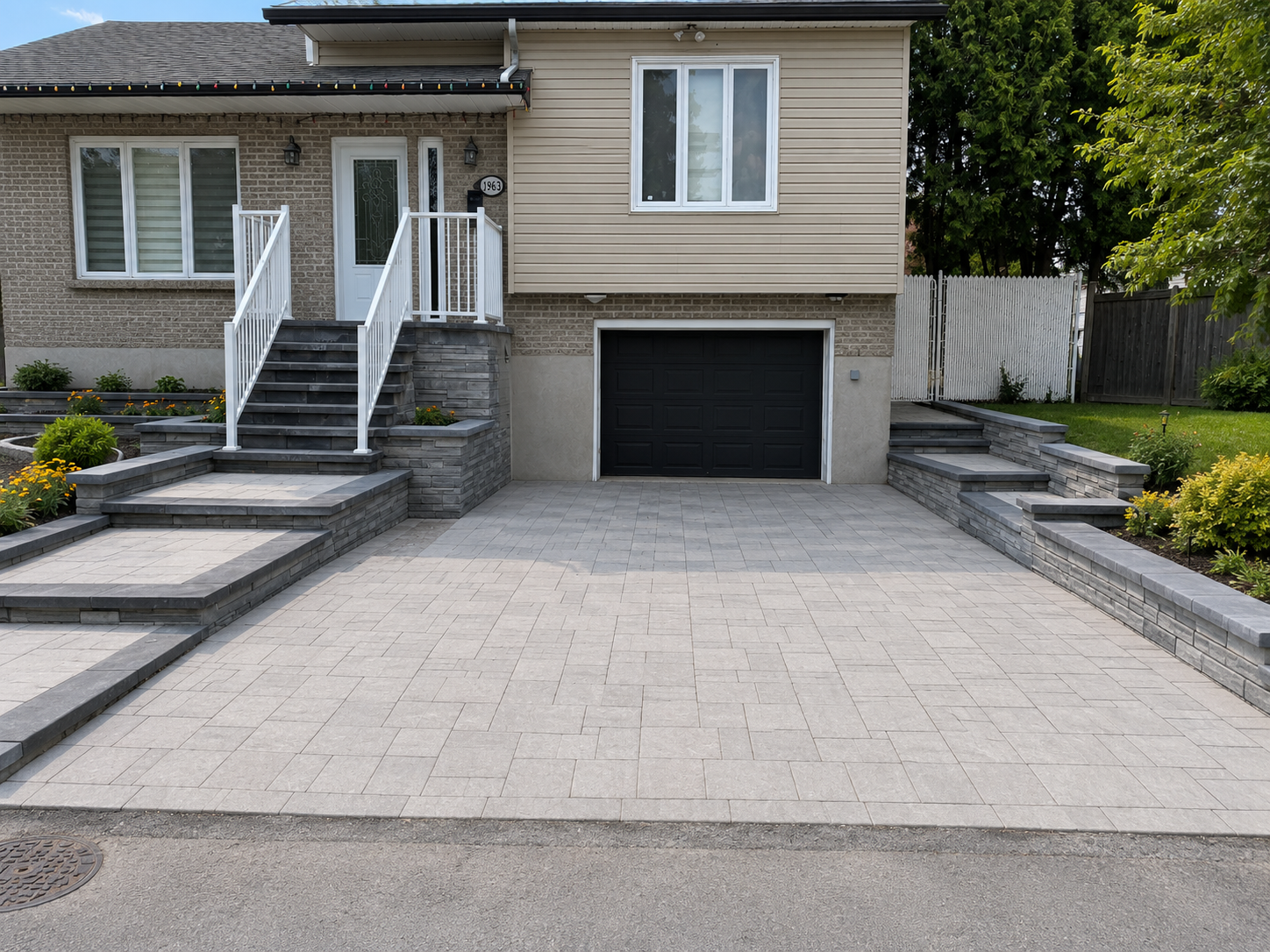 Entrée de garage et escaliers · Laval
